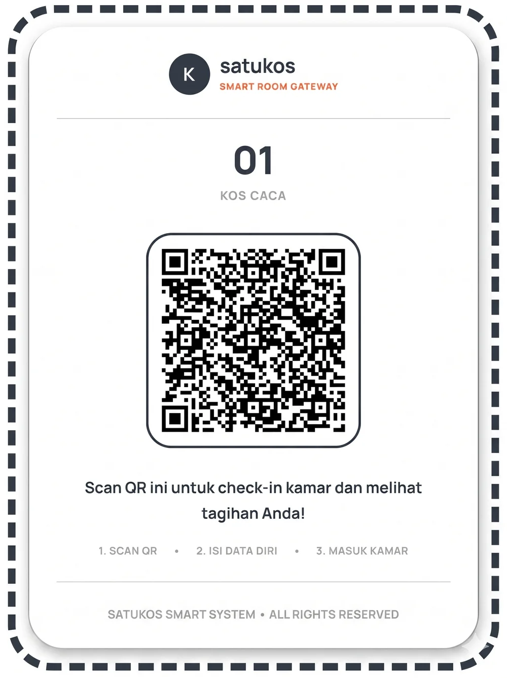 Mockup Stiker QR Pintu SATUKOS